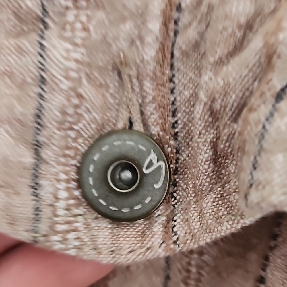 Retro Style Striped Button-Up Jacket Large - Picture 5 of 8